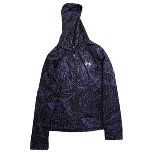 Under Armour NWOT Zip Up Hooded Sweatshirt Size Medium Purple/Black